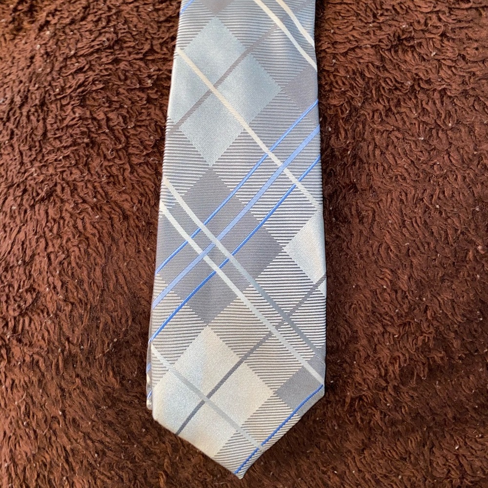 🤖  EXPRESS. Silver blue tie